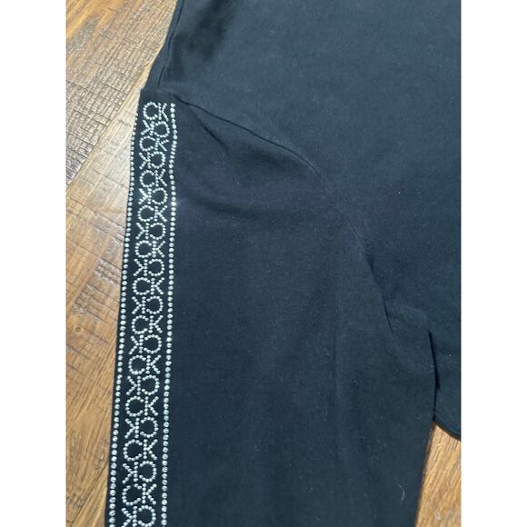 Calvin Klein silver crystal embellished long sleeve shirt - Picture 3 of 4